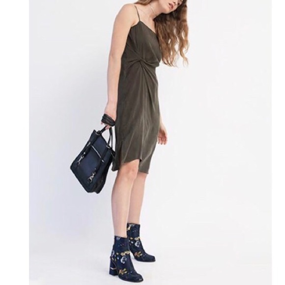 objects w/o meaning | olive midi dress - Picture 3 of 4